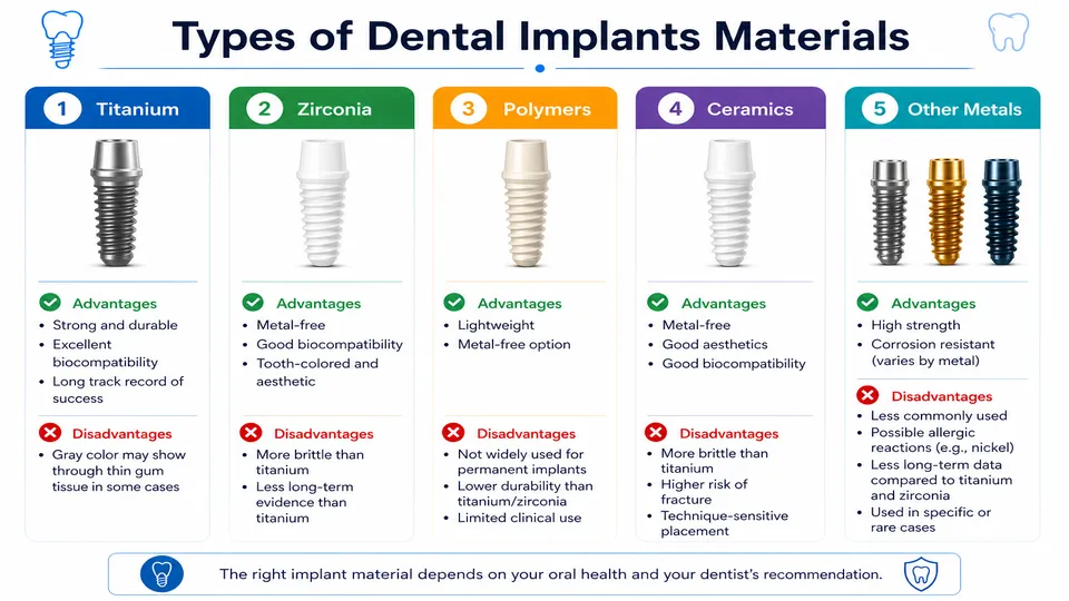 Types of Dental Implants Materials